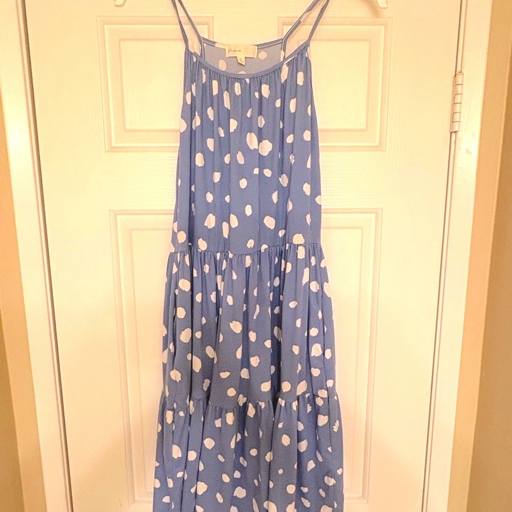 Blue Polka Dot Women's Dress